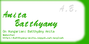 anita batthyany business card